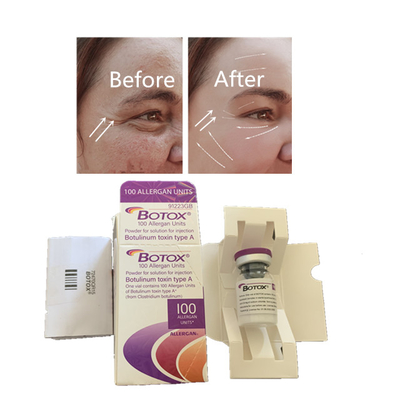 Reducción de arrugas 100 Unidades Inyección de Botox Allergan elimina las líneas finas de la cara