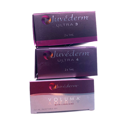 El llenador cutáneo ácido hialurónico de Juvederm inyecta para líneas faciales más regordetas de los labios
