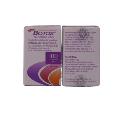 Inyección de Botox Allergan 100 Unidades para la Eliminación de Arrugas
