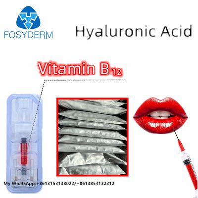 Relleno de labios rojos con vitamina B12 Acido hialurónico inyectable Relleno de labios de belleza agrandamiento 1 ml