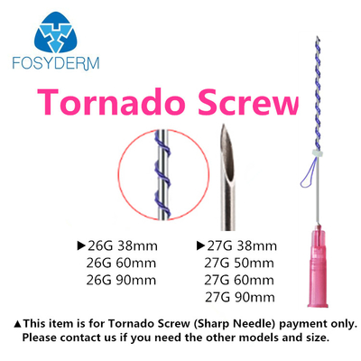 Ajuste absorbible del cuerpo del hilo de la elevación de cara del tornillo 26G 38m m del tornado PDO