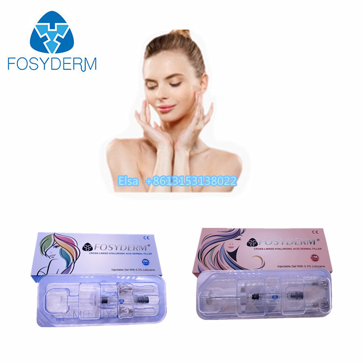 Fosyderm 2 ml Gel de ácido hialurónico inyecciones de relleno dérmico para el cuidado de la piel de la cara y la nariz