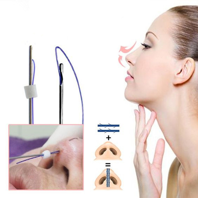 La elevación 19G del hilo de la nariz PDO sutura el diente L nariz de Hilos de la elevación del hilo de la aguja para arriba