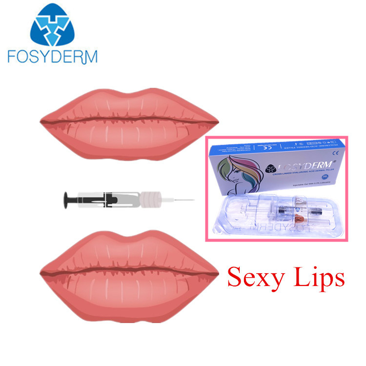 Llenador cutáneo ácido hialurónico de Fosyderm para la plenitud de los labios línea profunda de 2 ml