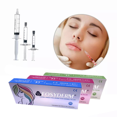 Inyección de sodio de relleno dérmico de ácido hialurónico reticulado de 1 ml