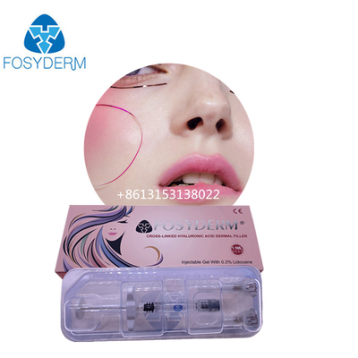 la cruz 1ml ligó la inyección cutánea ácida hialurónica del llenador profunda para la nariz Chin Cheek