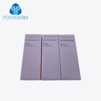 Relleno cutáneo de la cara del llenador del gel inyectable de Revolax 1.1Ml ha con profundo fino y el submarino - Q